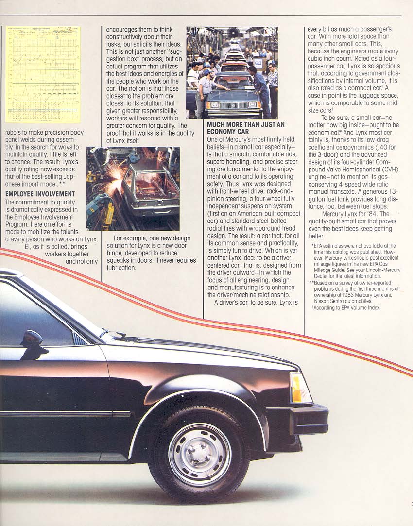 1984 Mercury Lynx Brochure Page 17